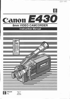 Canon E 430 manual